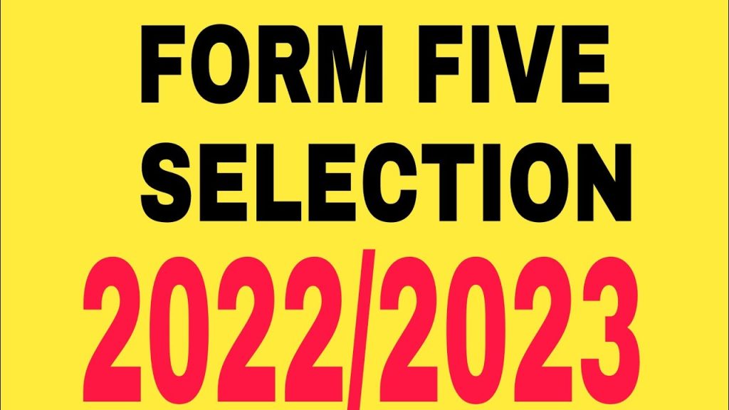 Form Five Selection 2022/2023 Majina Waliochaguliwa Kidato Cha Tano