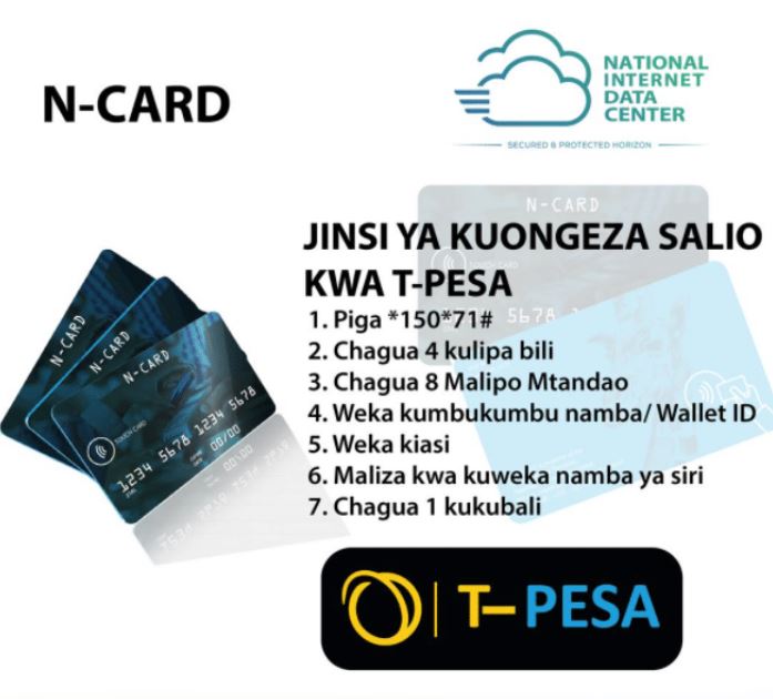Jinsi ya Kuongeza Salio Kwenye N Card kupitia TTCL T Pesa - Bekaboy