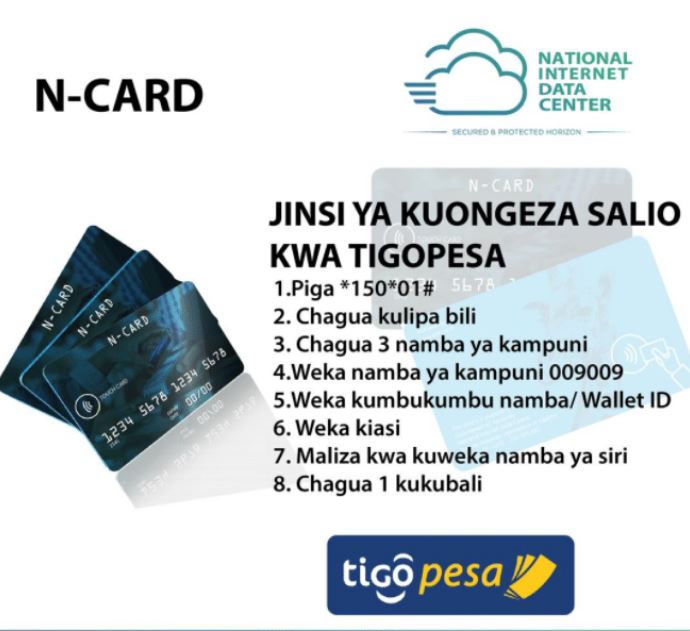 Jinsi ya Kuongeza Salio Kwenye N Card kupitia Tigo Pesa - Bekaboy