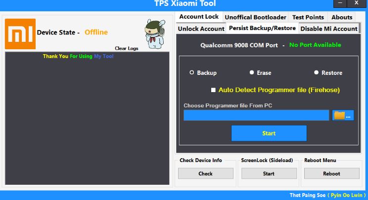 TPS Xiaomi Tool
