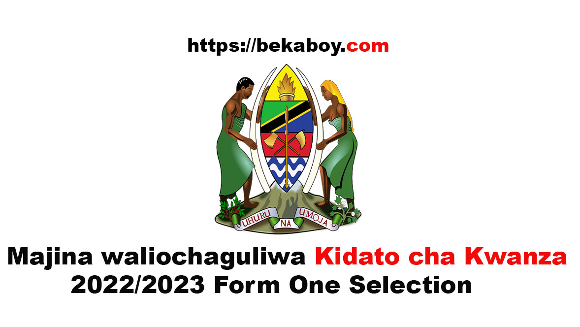 Majina waliochaguliwa Kidato cha Kwanza 2022/2023 Form One Selection