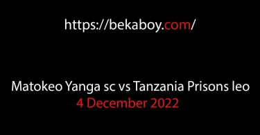 Matokeo Yanga sc vs Tanzania Prisons leo 4 December 2022 - Bekaboy