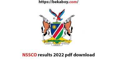 NSSCO results 2022 pdf download - Bekaboy
