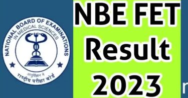 NBE FET 2022 Result releasing today at natboard.edu .in VFC - Bekaboy