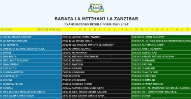 Matokeo Kidato cha Pili Zanzibar 20242025