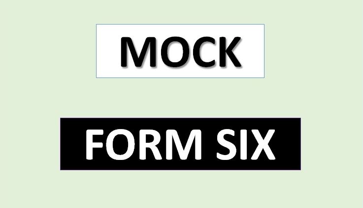 Mock Exams Form Six 2025 – Download Now!